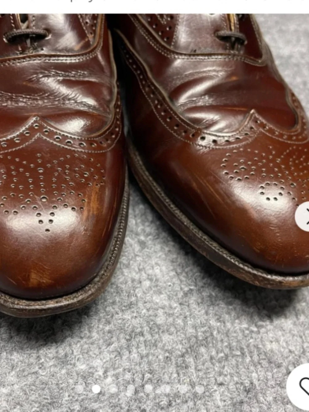 The Crown Aristocrat Johnston & Murphy Vintage Classic Wingtip Oxford Leather